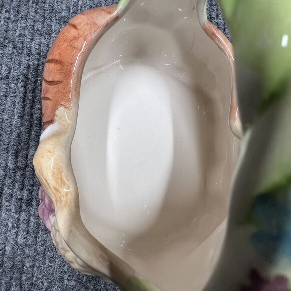 VTG Designpac Easter Basket Ceramic Rabbits Carrots 7”x‎ 6” Holiday Decorative - Picture 10 of 13